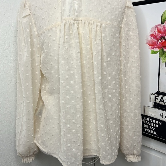 NWT Oat NY Ruffle Neck Blouse Size XS - Picture 7 of 9